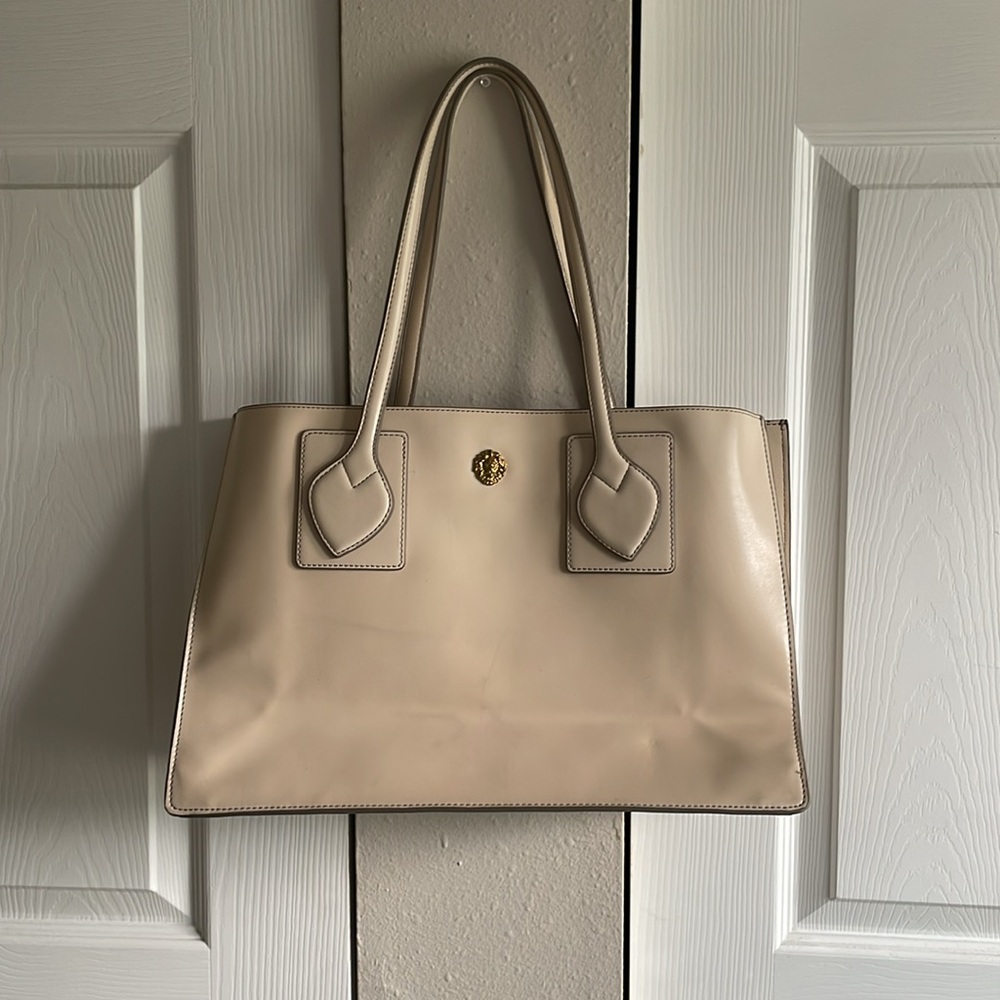 Anne Klein blush cream bag with matching clutch